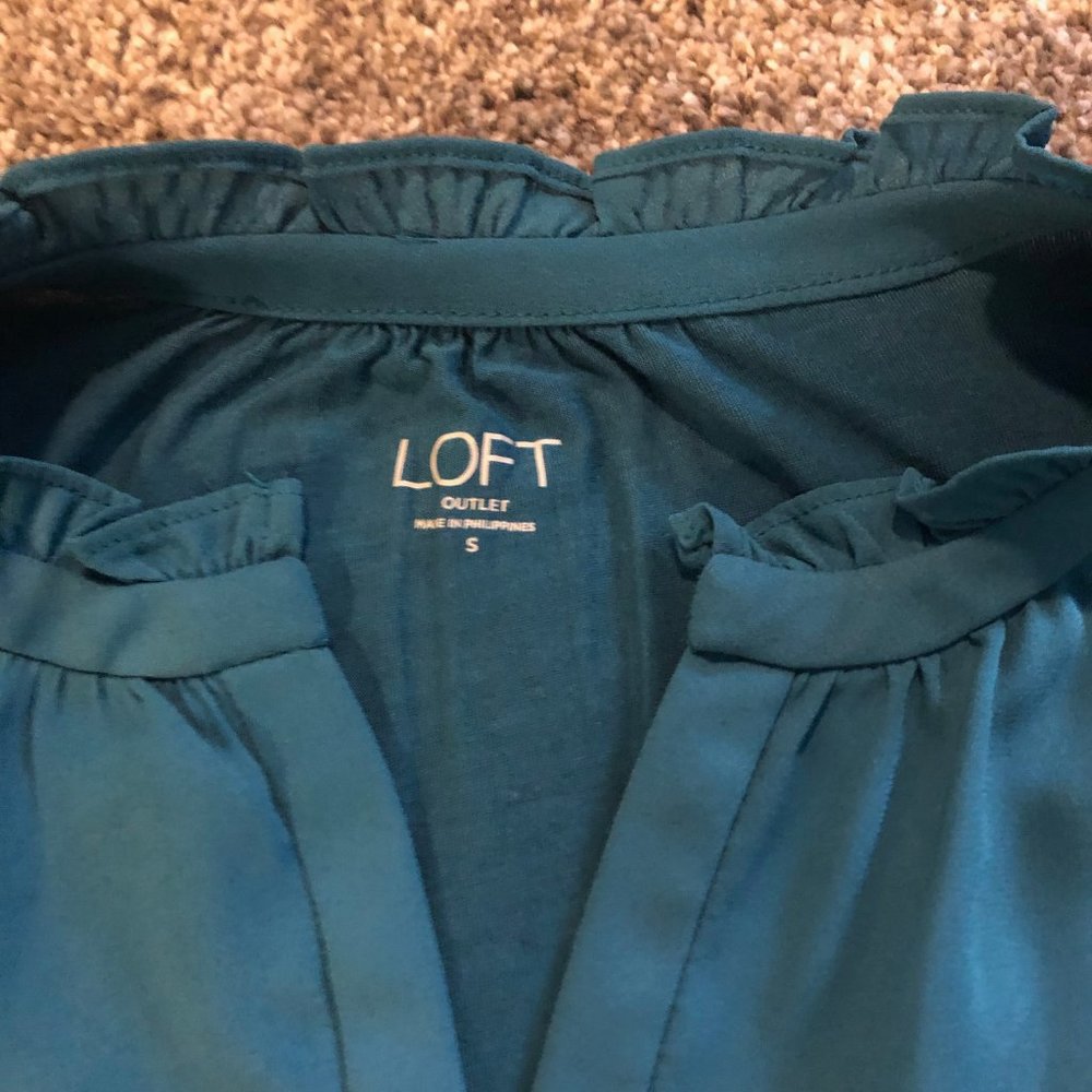 Loft Split Neck Top - Size Small - image 3